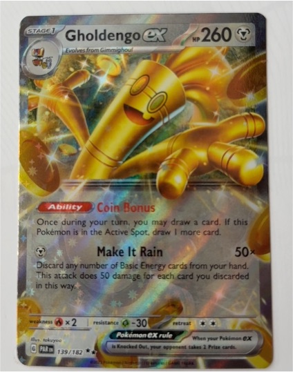 2023 Pokémon TCG #139 Gholdengo EX Paradox Rift — front