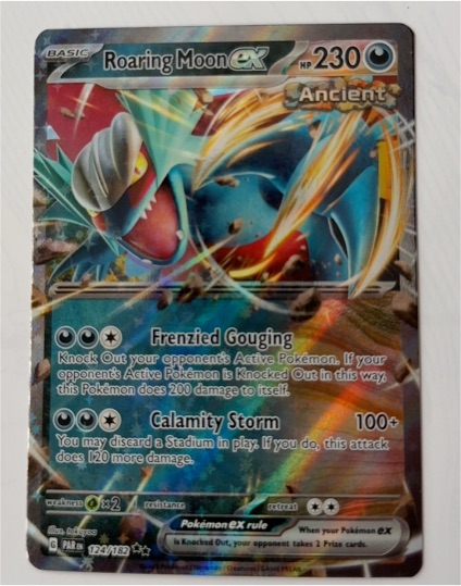 2023 Pokémon TCG Paradox Rift #124 Roaring Moon ex — front