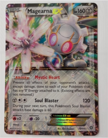 2016 Pokemon XY Steam Siege #75 Magearna EX — front