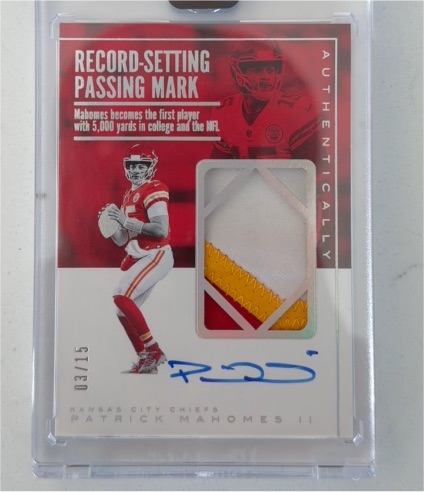 2025 Panini Authentically Down to the Wire #03 Patrick Mahomes II — front