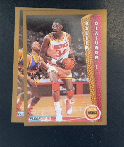 1992-93 Fleer #84 Hakeem Olajuwon — front