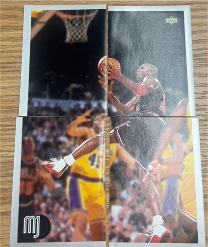 1998 Upper Deck MJ Sticker Collection #65-68 Michael Jordan — front