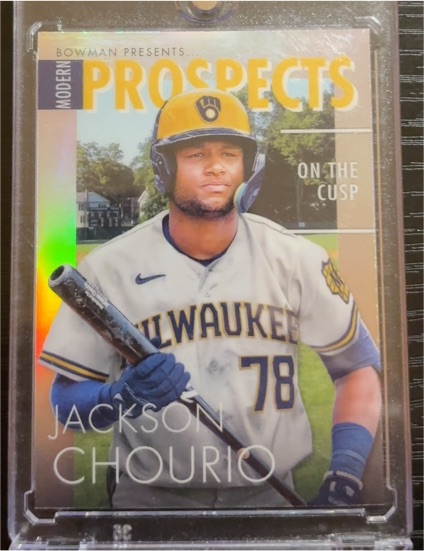 2023 Bowman Chrome #MP-12 Jackson Chourio Modern Prospects Milwaukee Brewers — front