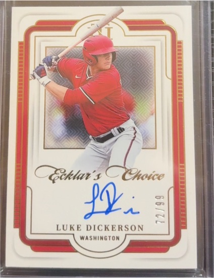 2025 Panini National Treasures #EC-LDK Luke Dickerson Ecklar's Choice Auto — front