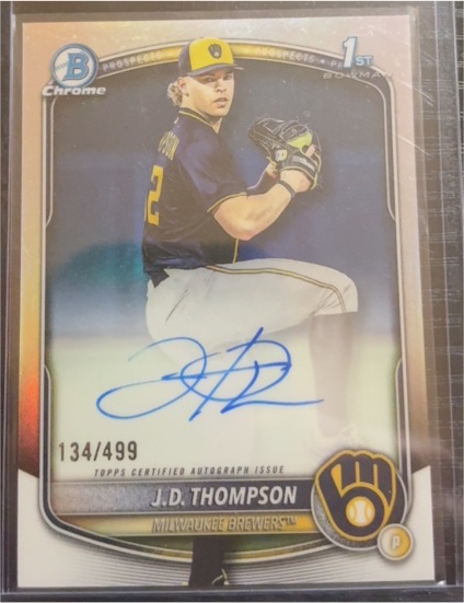 2025 Bowman Draft Chrome #CPA-JT J.D. Thompson — front
