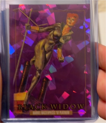 2024 Upper Deck Marvel Masterpieces '92 Platinum #3 Black Widow — front