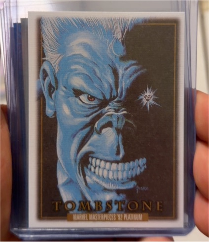 2024 Marvel Masterpieces '92 Platinum #99 Tombstone — front