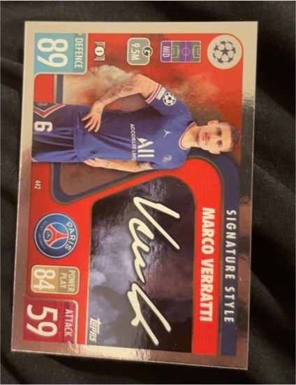 2021-22 Topps Match Attax UEFA #442 Marco Verratti — front