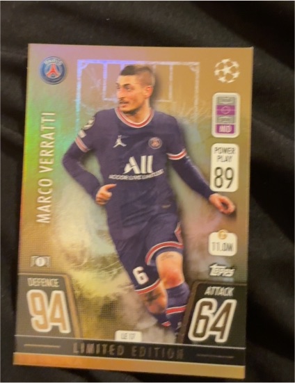 2021-22 Topps Match Attax Champions League Gold #LE17 Marco Verratti — front