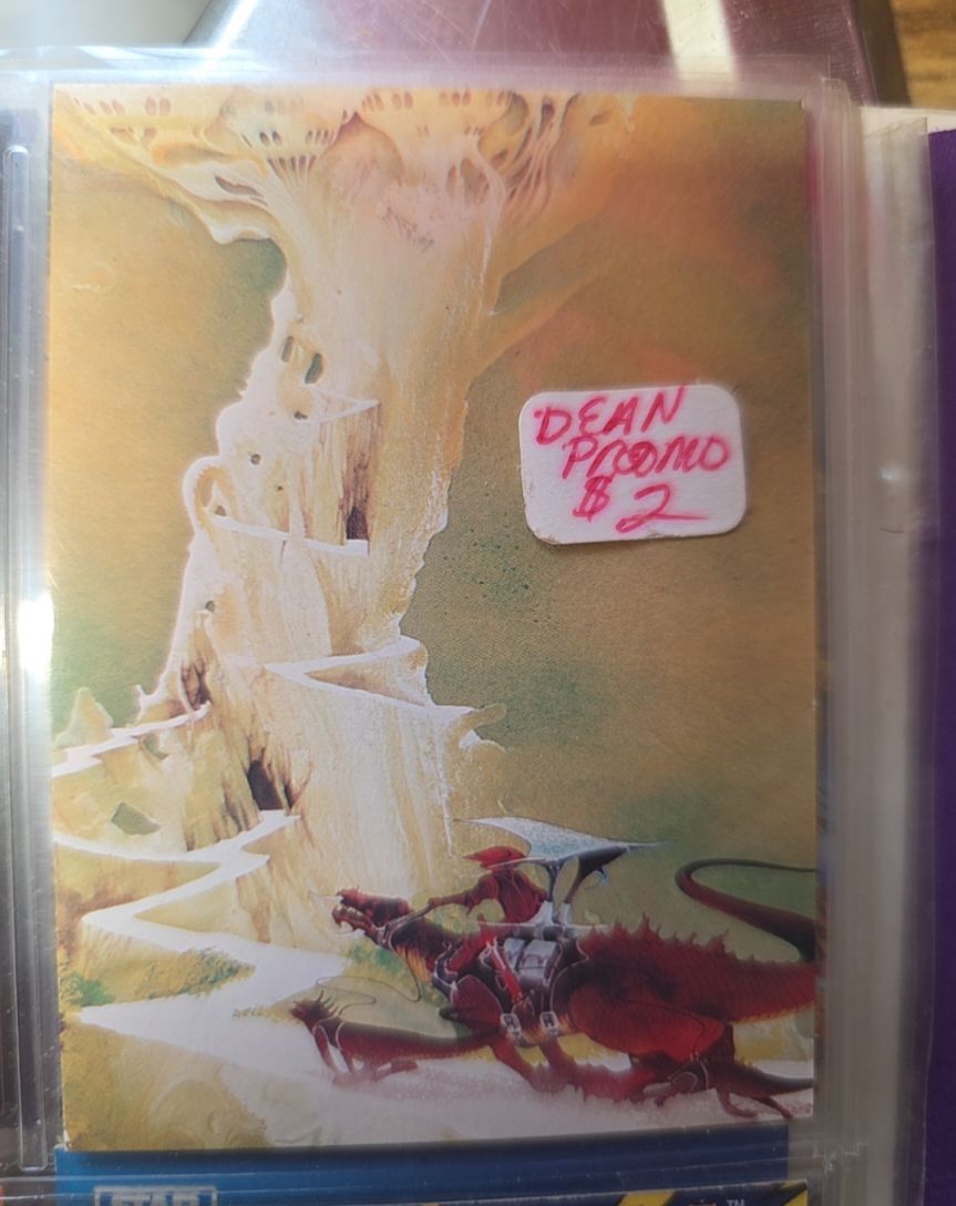1993 FPG Roger Dean Fantasy Art Promo Card Red Dragon — front
