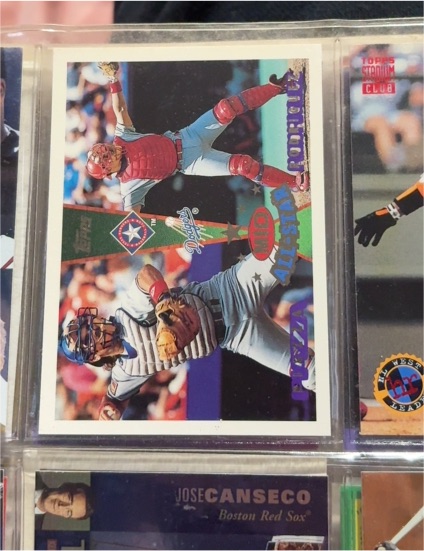 1995 Topps Traded & Rookies #163 Ivan Rodriguez Mike Piazza — front