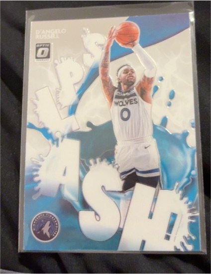 2020-21 Panini Donruss Optic #7 D'Angelo Russell Splash Minnesota Timberwolves — front