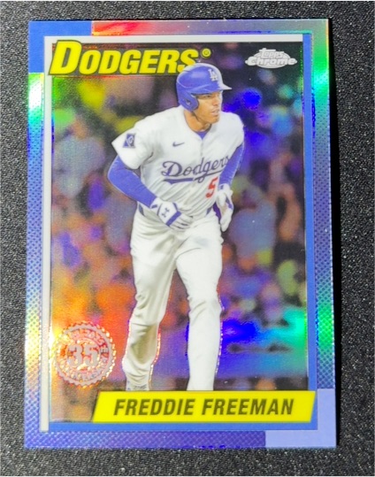 2025 Topps Chrome Update 1990 #90CU-6 Freddie Freeman — front
