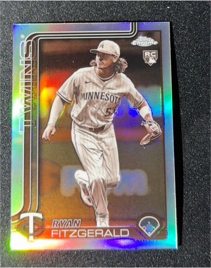 2025 Topps Chrome Update #USC8 Ryan Fitzgerald Sepia Refractor Rookie — front