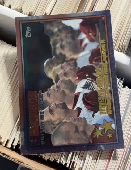 2002 Topps #359 Braves vs Phillies America United We Stand — front