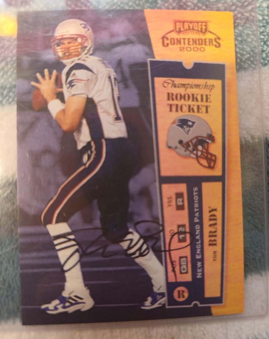 2000 Playoff Contenders #144 Tom Brady Rookie Ticket — front