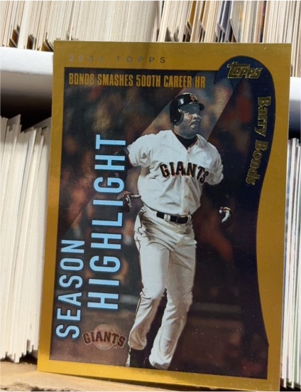 2002 Topps #332 Barry Bonds Season Highlights — front
