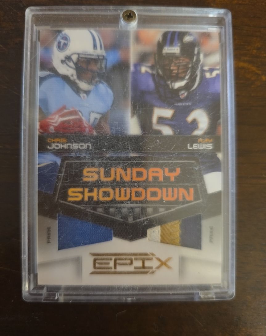 2010 Panini Epix Sunday Showdown #9 Chris Johnson Ray Lewis — front