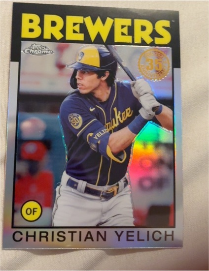 2021 Topps Chrome 1986 Retro #86BC-7 Christian Yelich — front