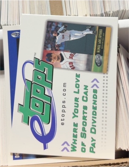 2003 Topps Baseball etopps.com Ad Insert #NNO Manny Ramirez Mike Piazza — front