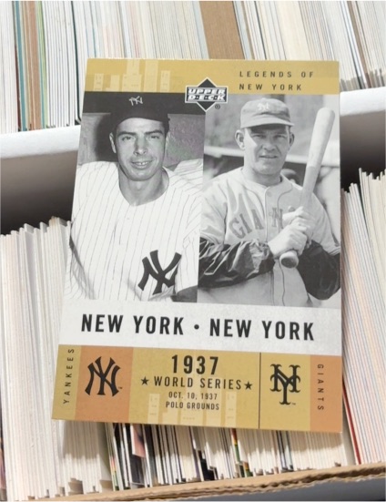 2001 Upper Deck Legends of New York #154 Joe DiMaggio / Mel Ott — front