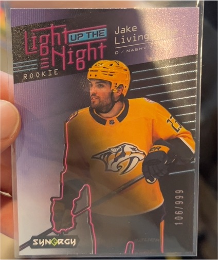 2023-24 Upper Deck Synergy Light Up the Night #LN-LI Jake Livingstone — front