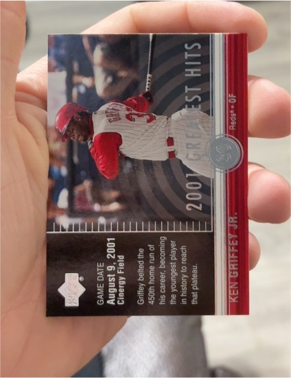 2002 Upper Deck 2001 Greatest Hits #GH8 Ken Griffey Jr. — front