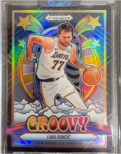 2024-25 Panini Prizm Black #1 Luka Dončić Groovy — front