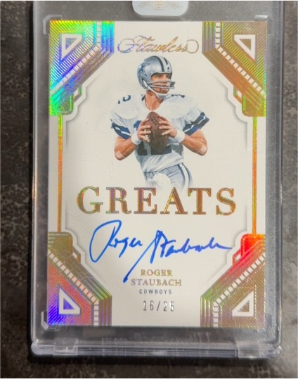 2023 Panini Flawless Greats #G-RST Roger Staubach — front
