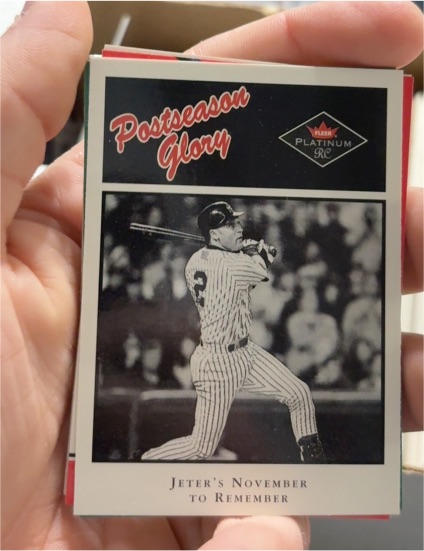 2001 Fleer Platinum #494 Derek Jeter Postseason Glory — front
