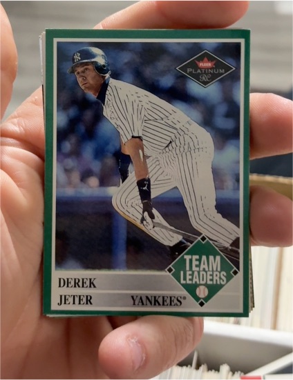 2001 Fleer Platinum #442 Derek Jeter Team Leaders — front