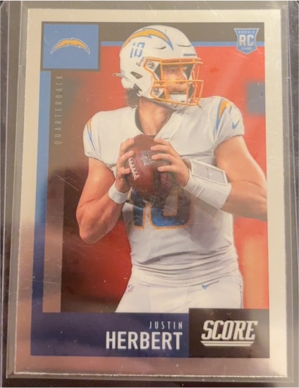 2020 Panini Chronicles Score #443 Justin Herbert — front
