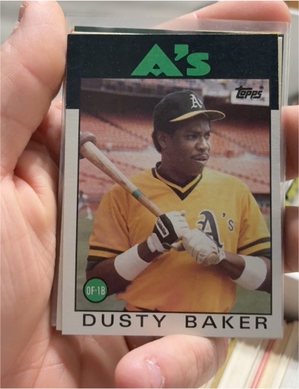1986 Topps #645 Dusty Baker — front