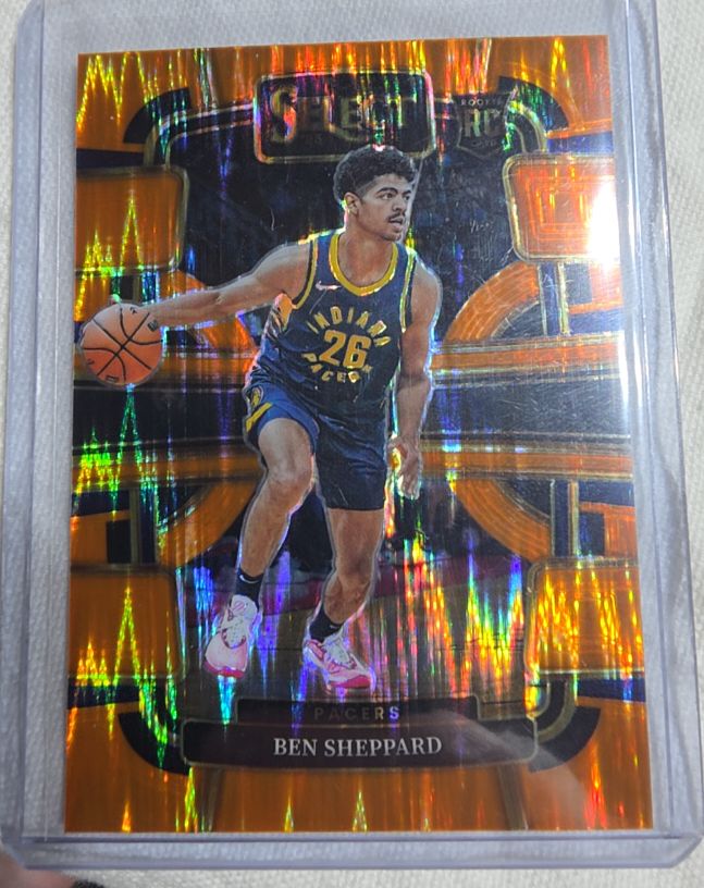 2023-24 Panini Select #94 Ben Sheppard Orange Flash Prizm Concourse Rookie — front