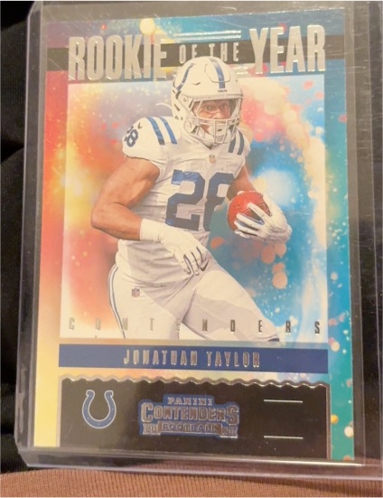 2020 Panini Contenders Football #RY-JTA Jonathan Taylor Rookie Of The Year Insert — front