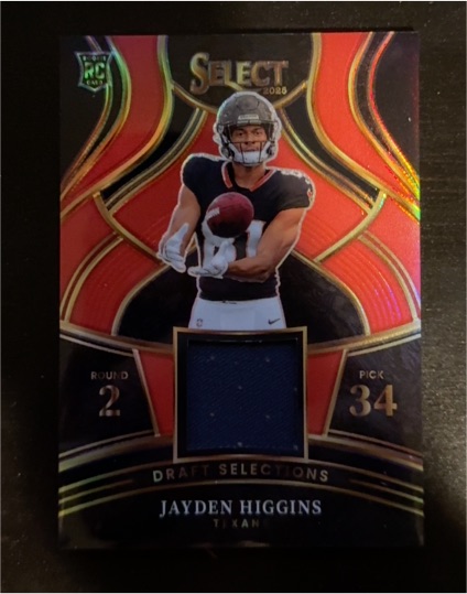 2025 Panini Select Draft Selections #DSM-JHS Jayden Higgins — front
