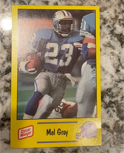 1991 Oscar Mayer #1 Mel Gray — front