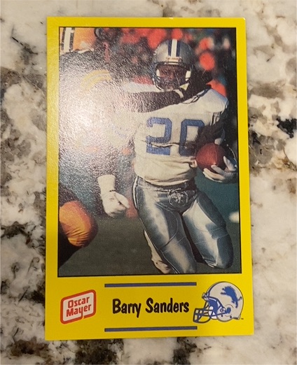 1991 Oscar Mayer #12 Barry Sanders — front