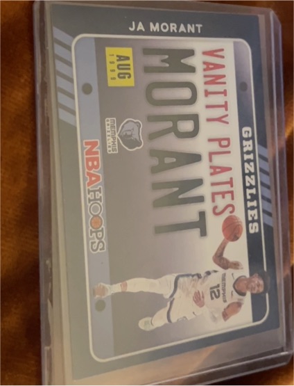 2020-21 Panini NBA Hoops #2 Ja Morant Vanity Plates — front