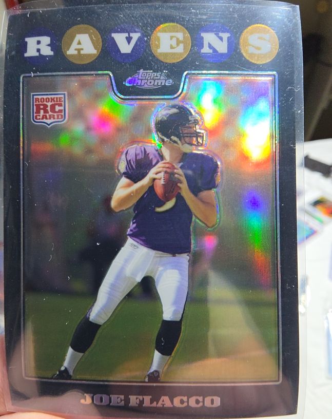 2008 Topps Chrome #TC170 Joe Flacco Rookie Card — front