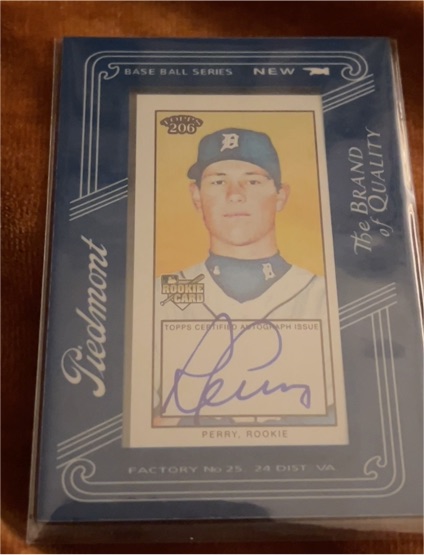 2009 Topps 206 Mini Framed Autograph #FMA3 Ryan Perry — front