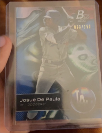 2023 Bowman Platinum #TOP-80 Josue De Paula — front