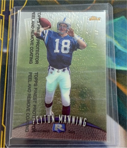 1998 Topps Finest #121 Peyton Manning Rookie Card — front