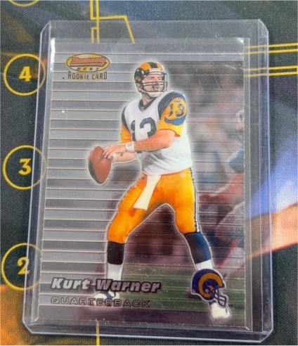 1999 Bowman's Best #110 Kurt Warner Rookie Card — front