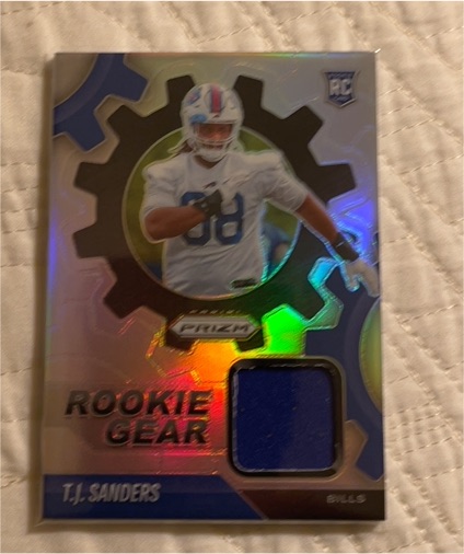 2025 Panini Prizm #RGR-TSS T.J. Sanders Rookie Gear — front