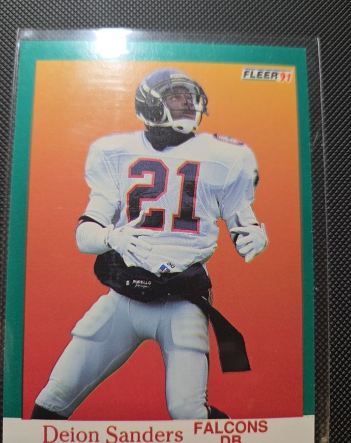 1991 Fleer #210 Deion Sanders — front
