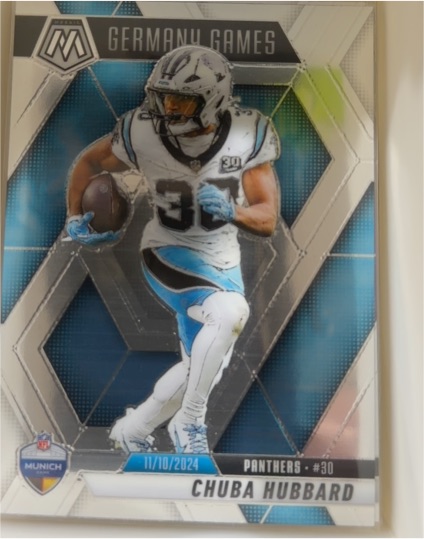 2025 Panini Mosaic #260 Chuba Hubbard Germany Games — front