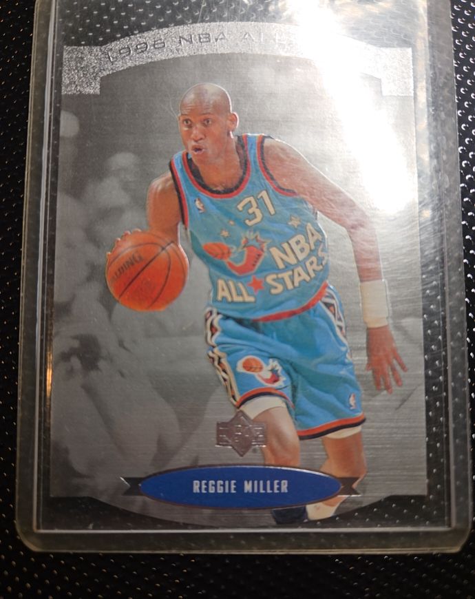 1995-96 Upper Deck SP #AS10 Reggie Miller NBA All-Stars Die-Cut — front