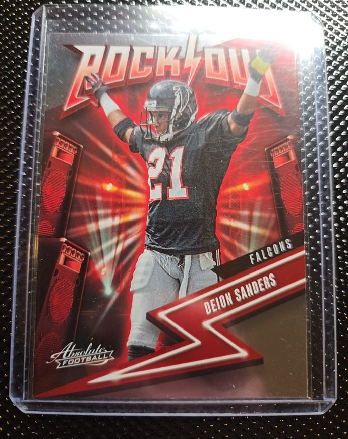 2023 Panini Absolute #5 Deion Sanders Rock Out Atlanta Falcons — front