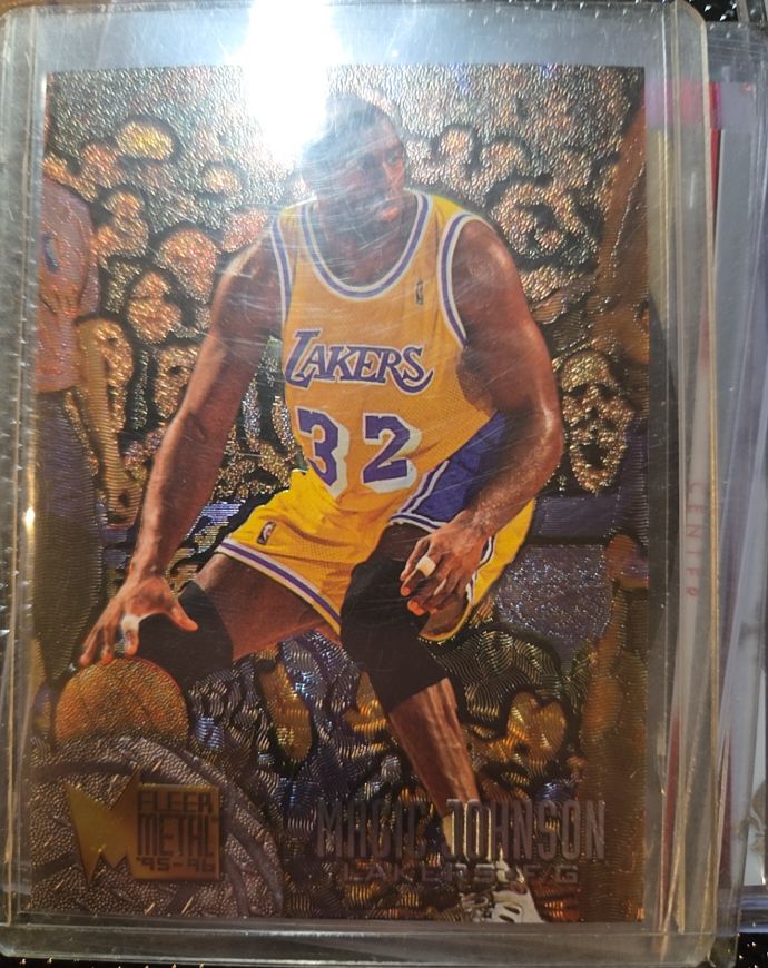 1995-96 Fleer Metal #161 Magic Johnson — front